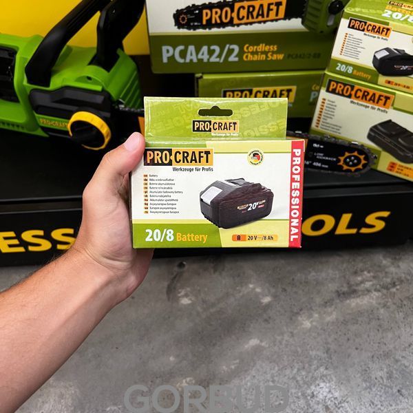 Акумуляторна ланцюгова пила Procraft PCA42/2 (з 2 АКБ 8А) 030422_2 фото