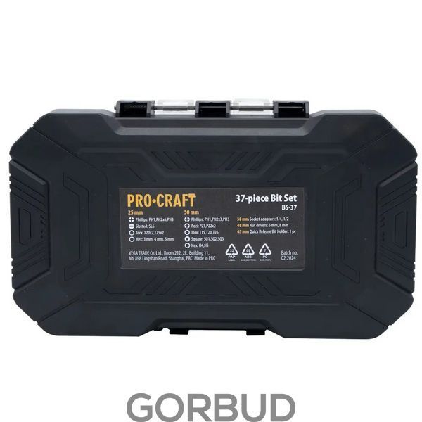 Набор ударных бит Procraft BS37 000037 фото