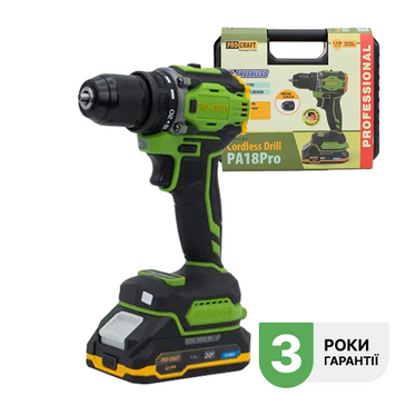 Шуруповерт акумуляторний Procraft PA18Pro 001814 фото