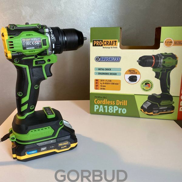Шуруповерт аккумуляторный Procraft PA18Pro 001814 фото