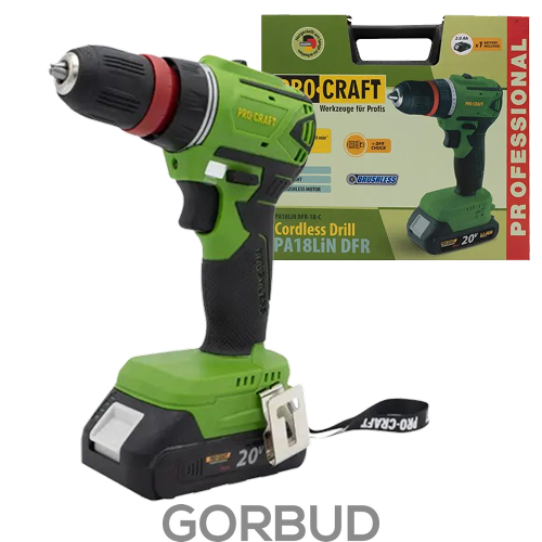 Шуруповерт аккумуляторный Procraft PA18LiN DFR 001813 фото