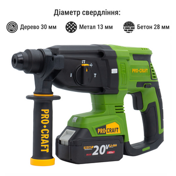 Перфоратор акумуляторний Procraft PHA40 (без АКБ та ЗП) 030040 фото