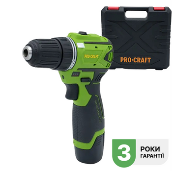 Шуруповерт акумуляторний Procraft PA12BL 000126 фото