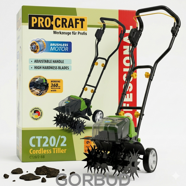 Аккумуляторный культиватор-сапа Procraft CT20/2 (с 2 АКБ) 032004_1 фото