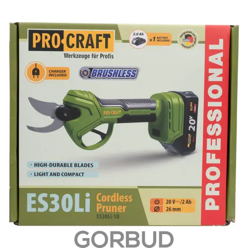 Секатор аккумуляторный Procraft ES30Li (с АКБ 20/2 и ЗУ 20/1) 030306 фото