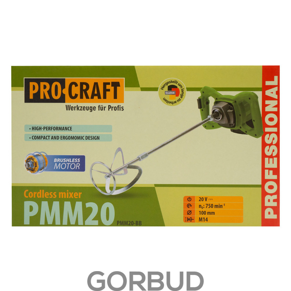 Аккумуляторный строительный миксер Procraft PMM20 (без АКБ) 030255 фото