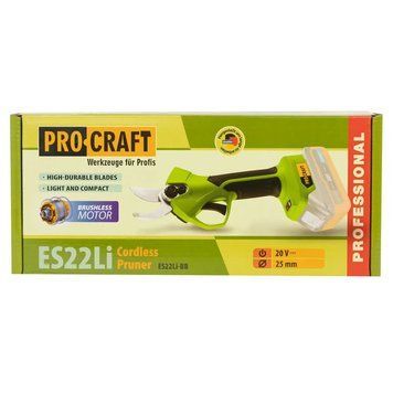 Секатор акумуляторний Procraft ES22Li (без АКБ) (25 мм) 030298 фото